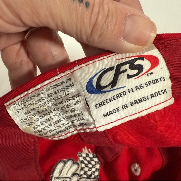 Men's Red Embroidered Racing Hat - Picture 7 of 8